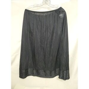 Velrose Half‎ Slip Skirt Women's Plus Size 2x Black Pull On Stretch Nylon 31"